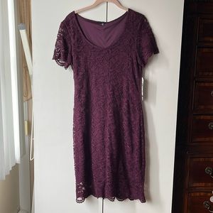 TIANA B Formal Purple Lace Dress Size 10 NWT